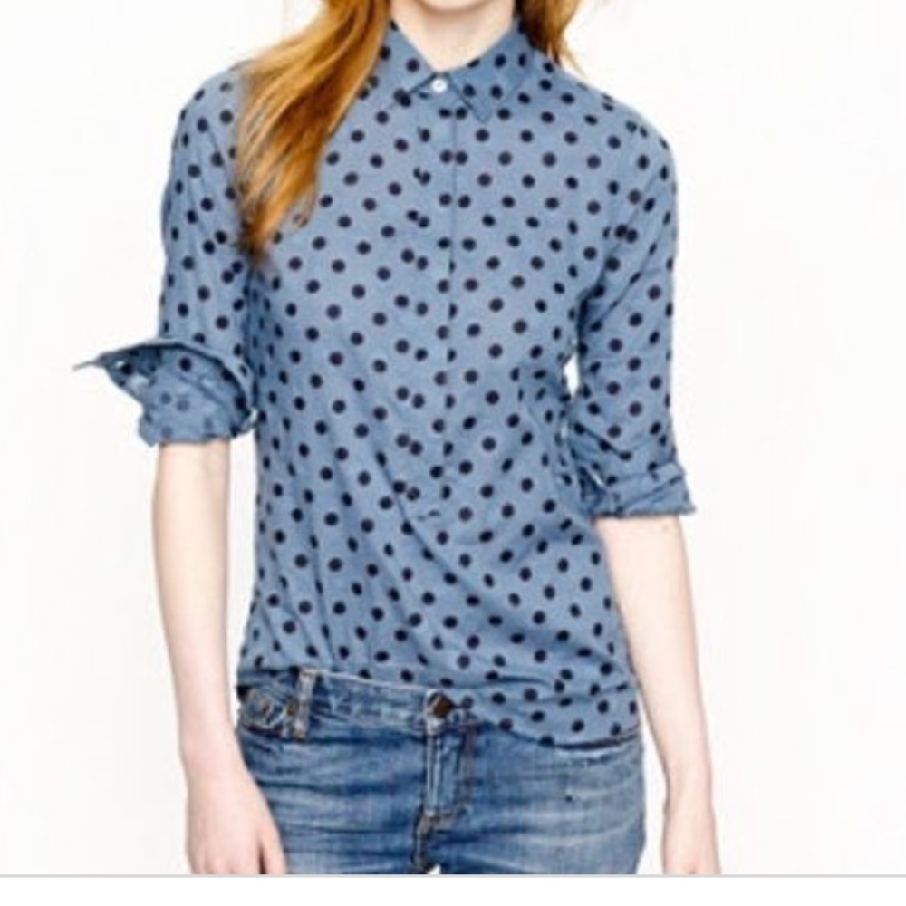 J.crew Polka Dot Shirt
